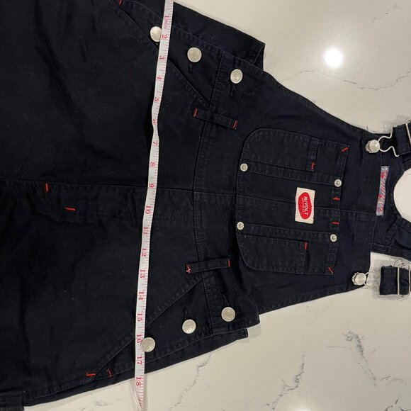 Vtg Revolt Clothing Black Denim Overall size Small - Picture 10 of 12